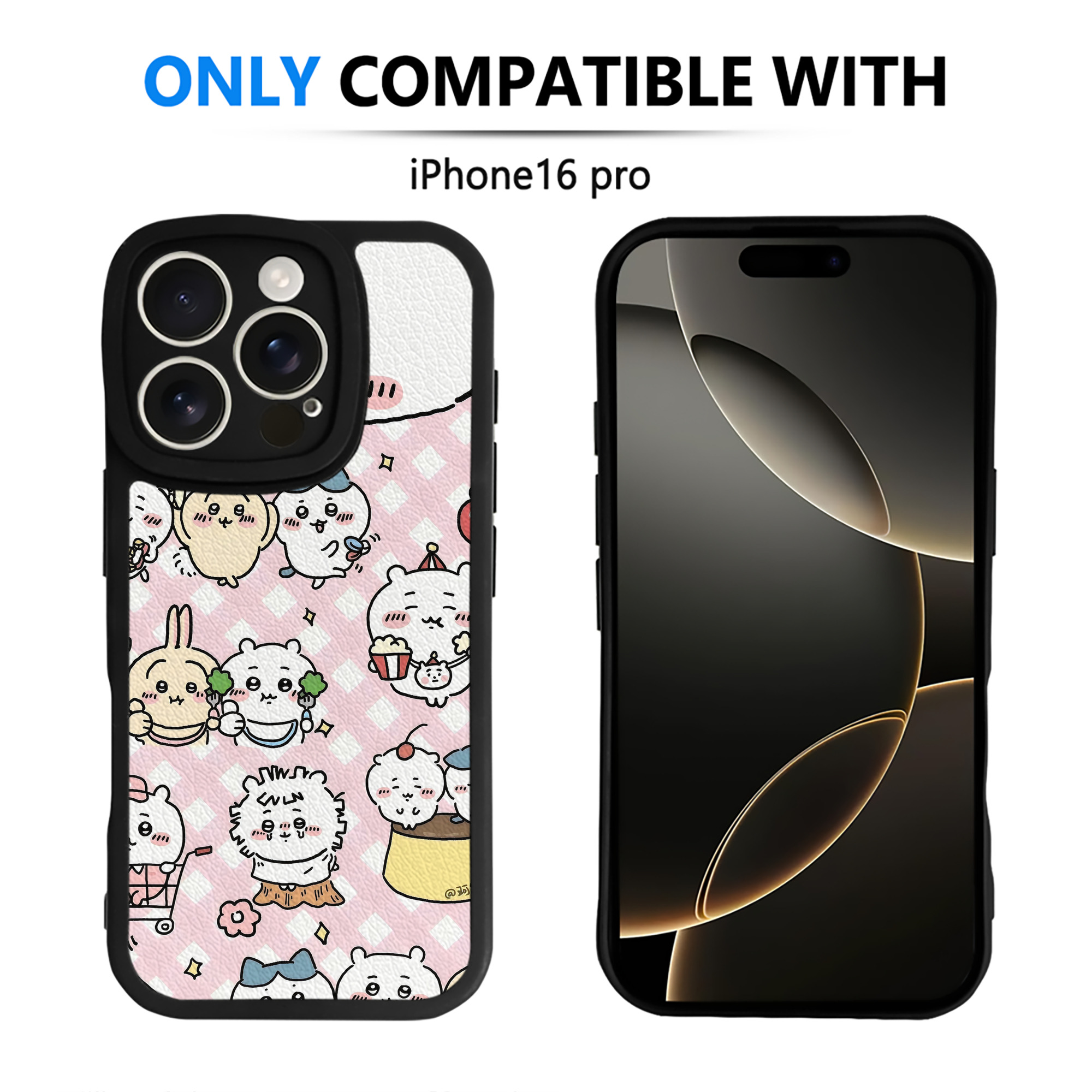 （画像用） ちいかわ Chii-kawa 【iPhone 16シリーズ対応】シリコンスマホケース（レザー調） 材質：シリコン